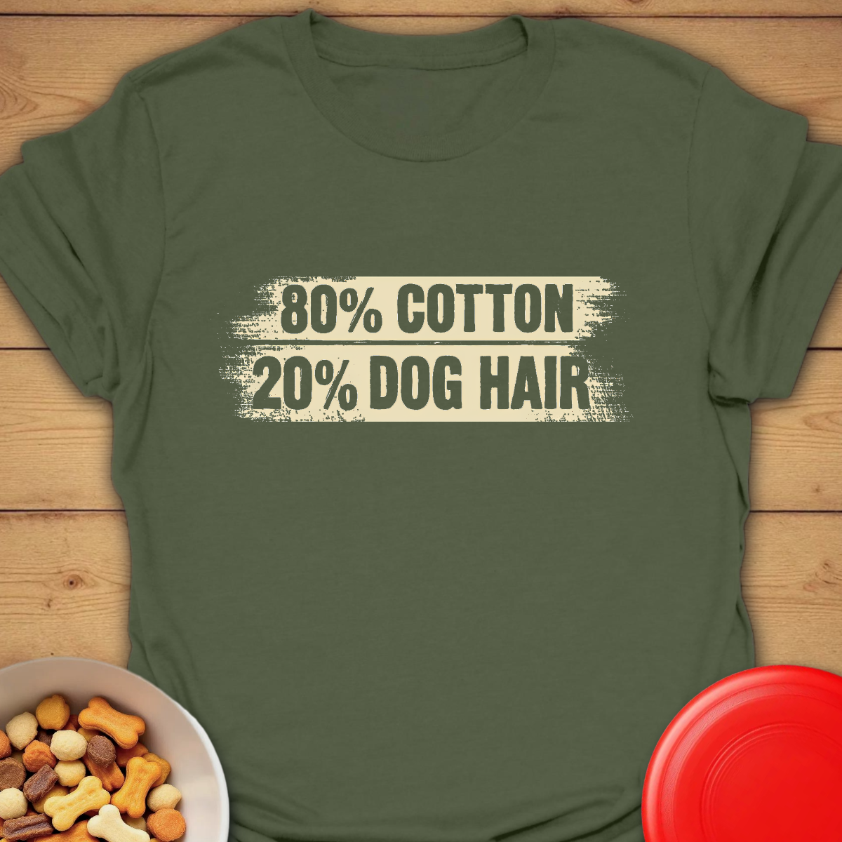 80% Cotton, 20% Dog Hair