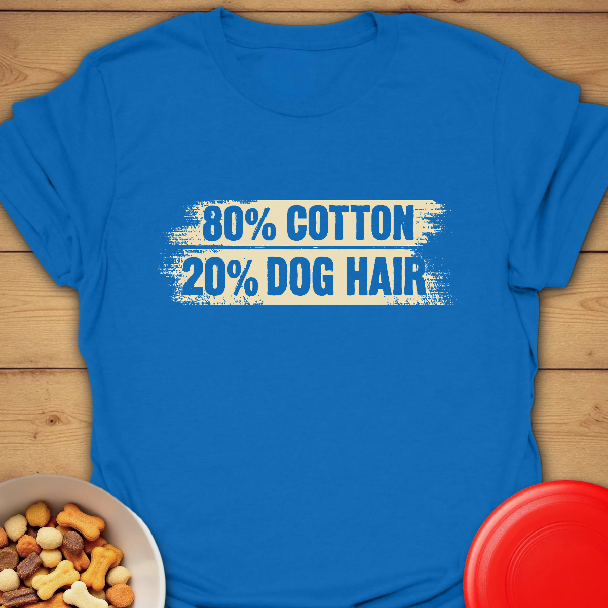 80% Cotton, 20% Dog Hair
