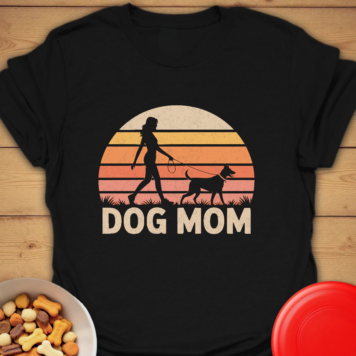 Retro Sunset Dog Mom