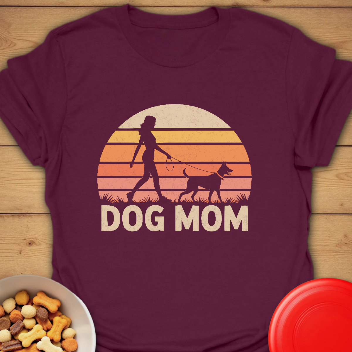 Retro Sunset Dog Mom