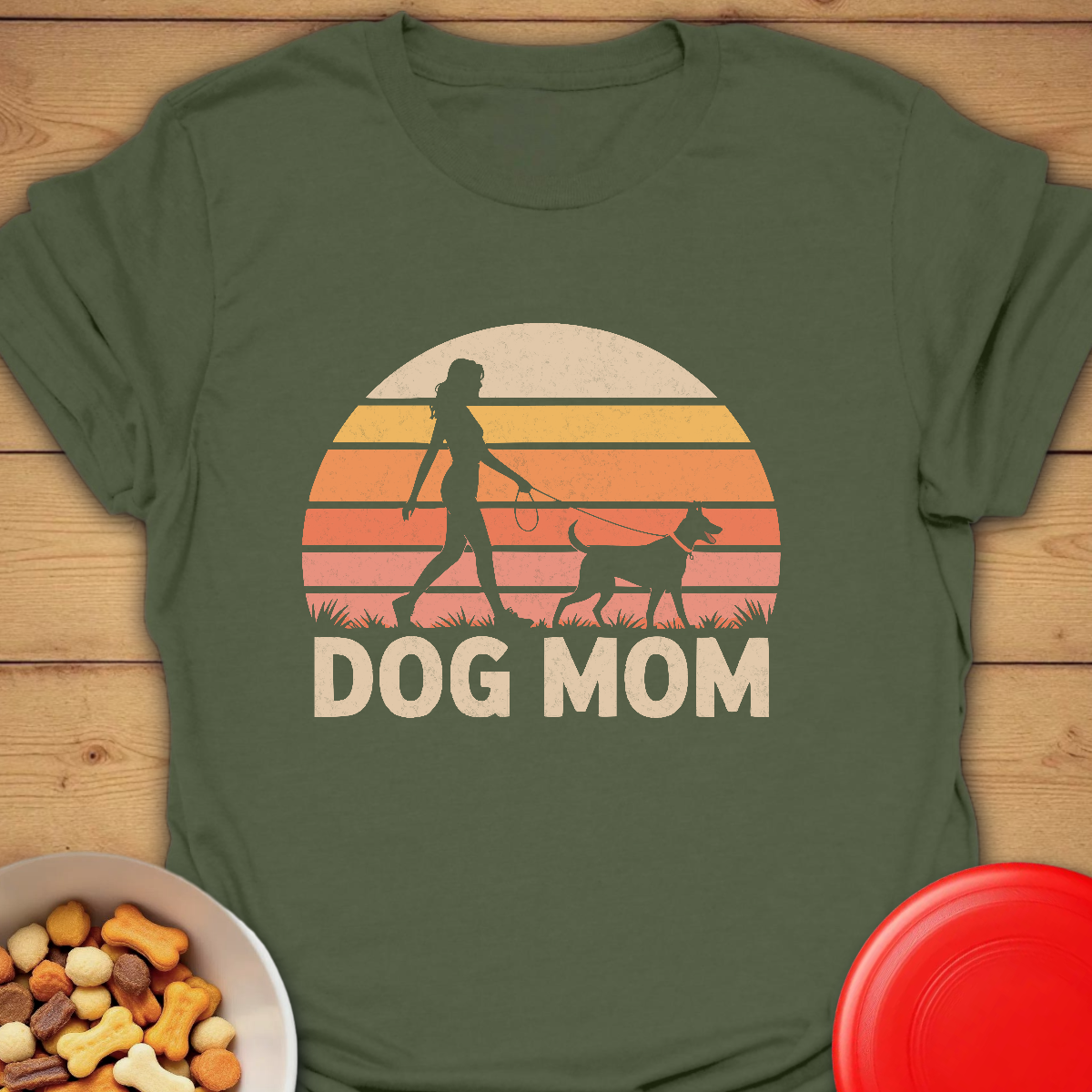 Retro Sunset Dog Mom