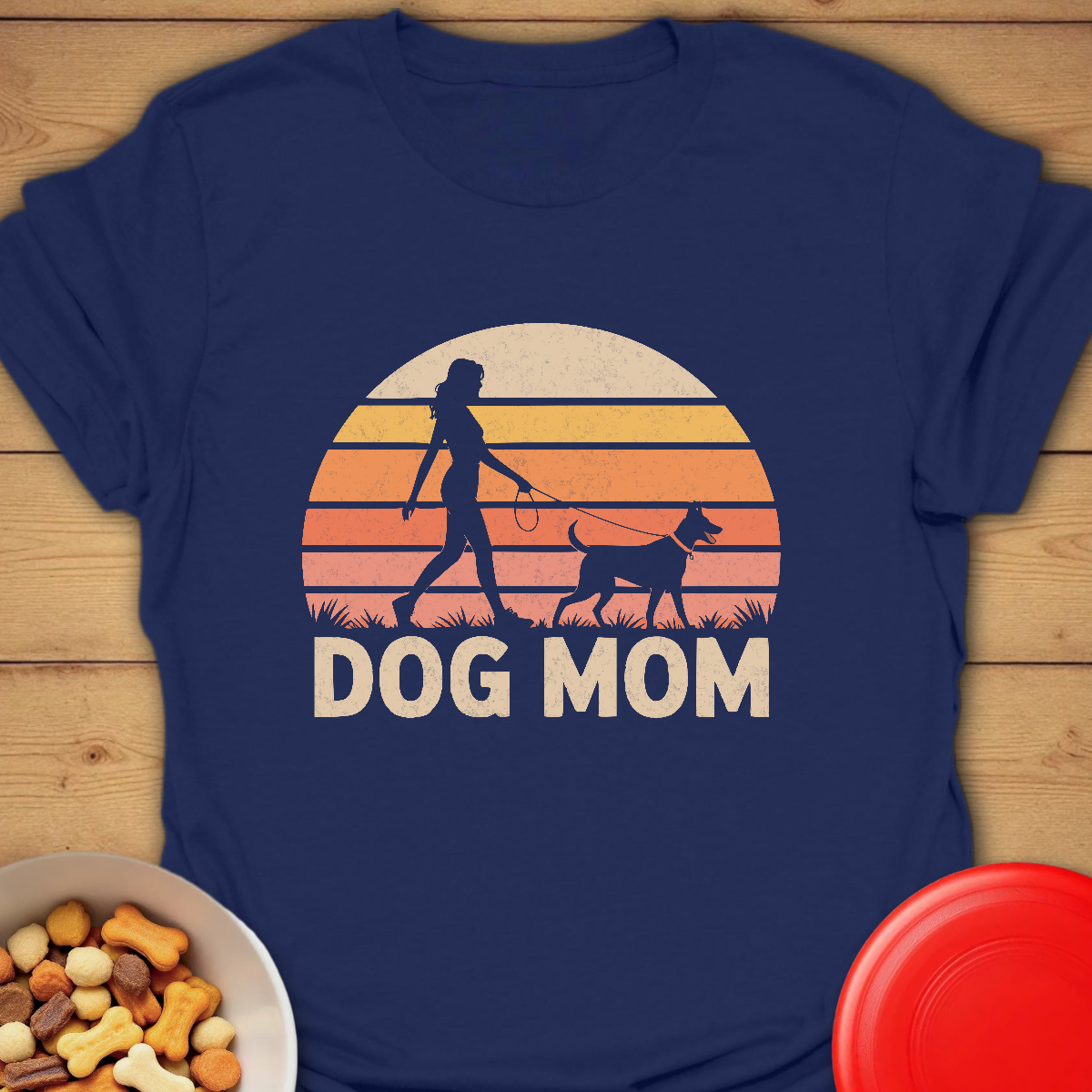 Retro Sunset Dog Mom