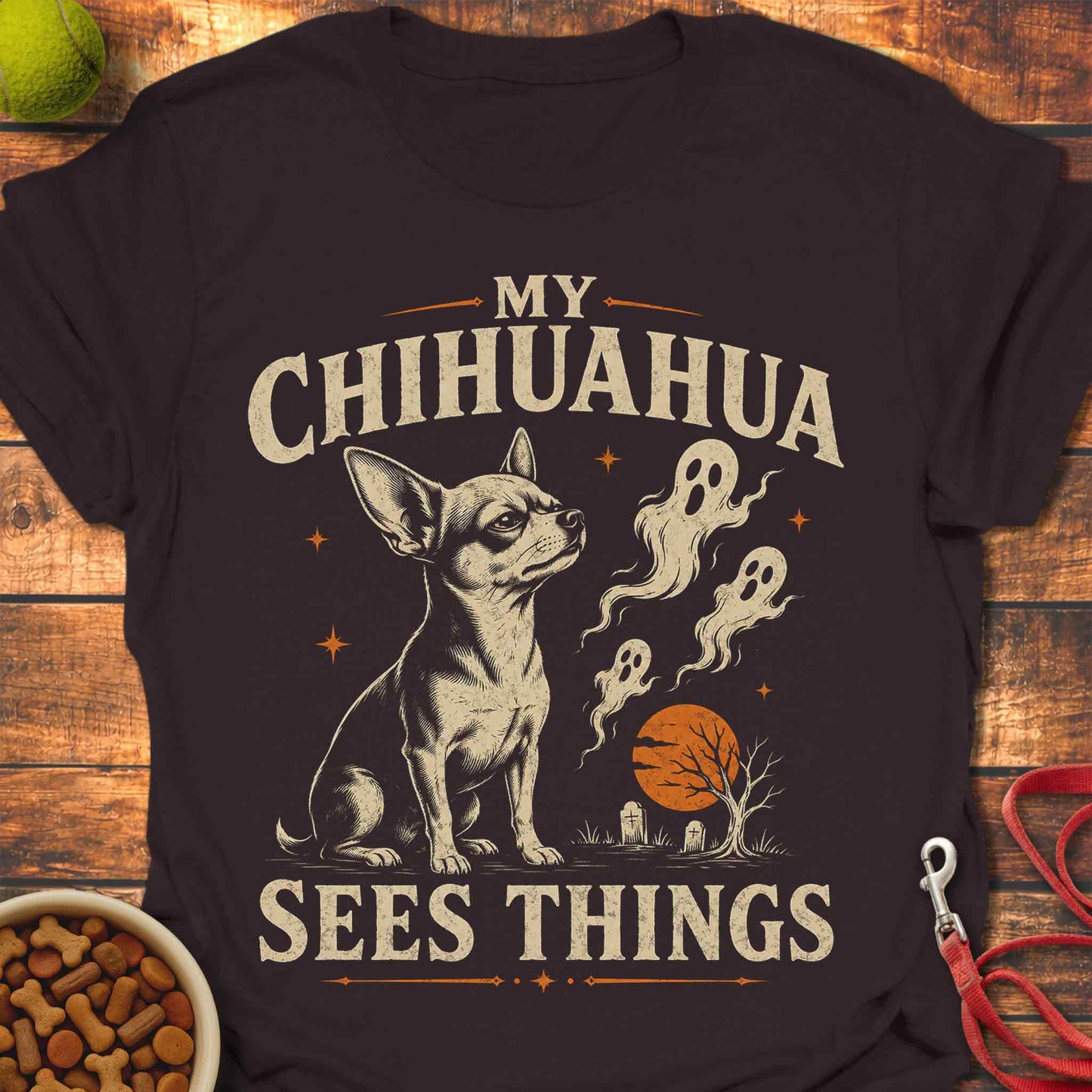 Paranormal Chihuahua Halloween T-Shirt