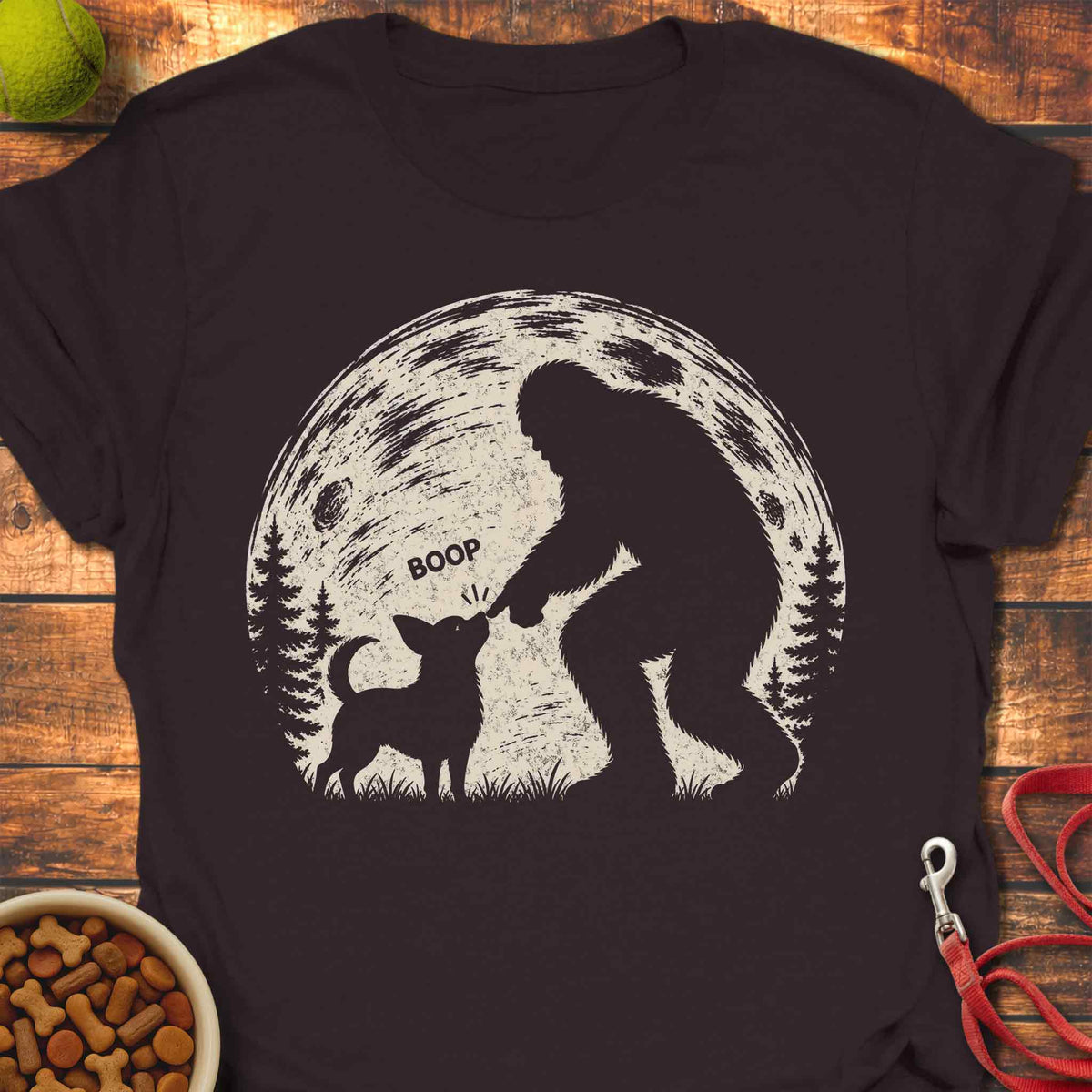 Bigfoot Boop Chihuahua T-Shirt