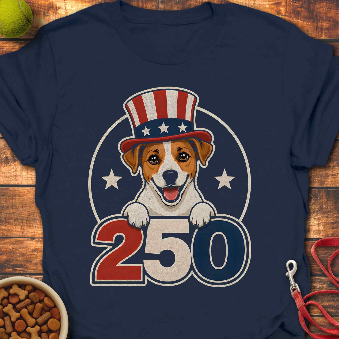 Jack Russell Uncle Sam 250 T-Shirt