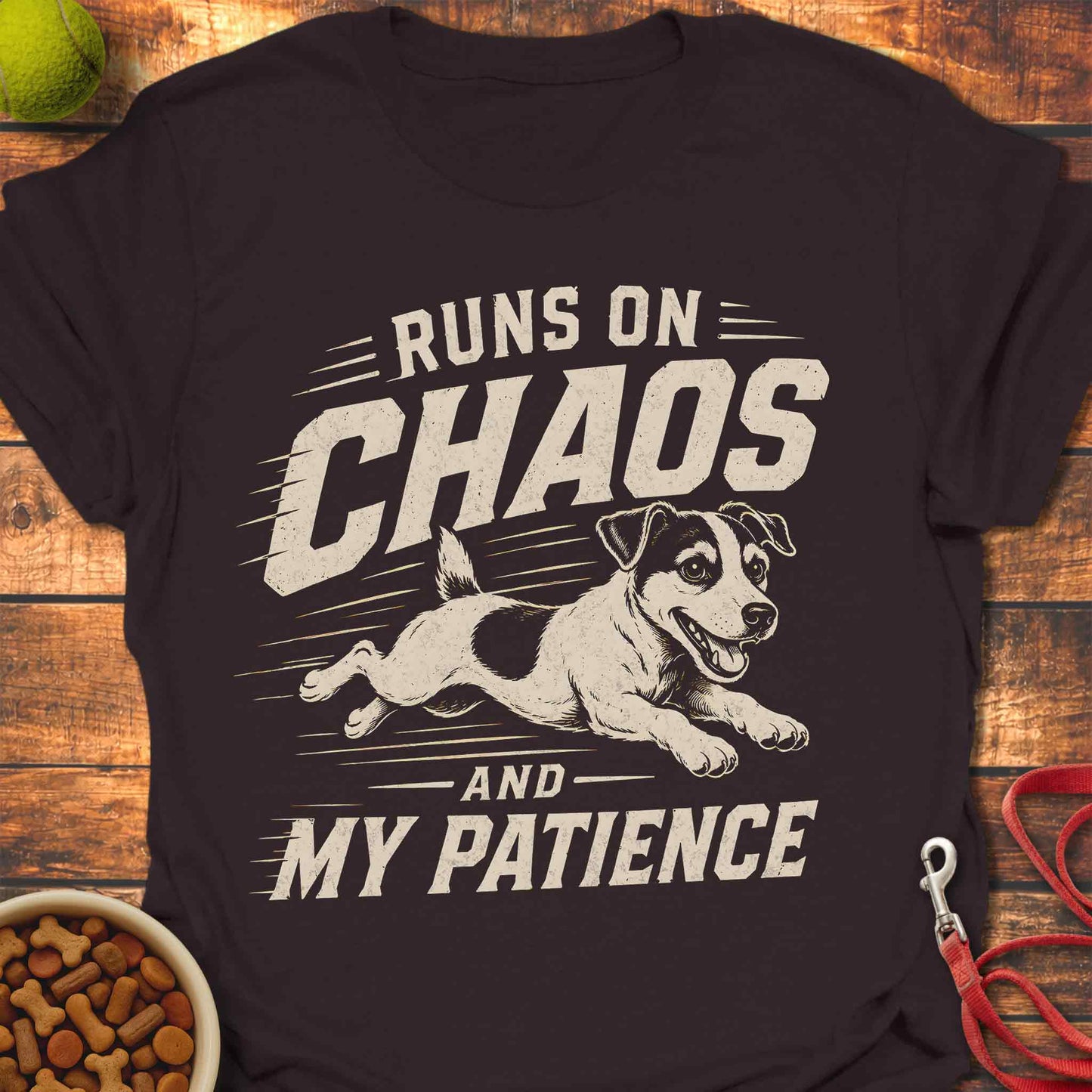 Jack Russell Runs On Chaos T-Shirt