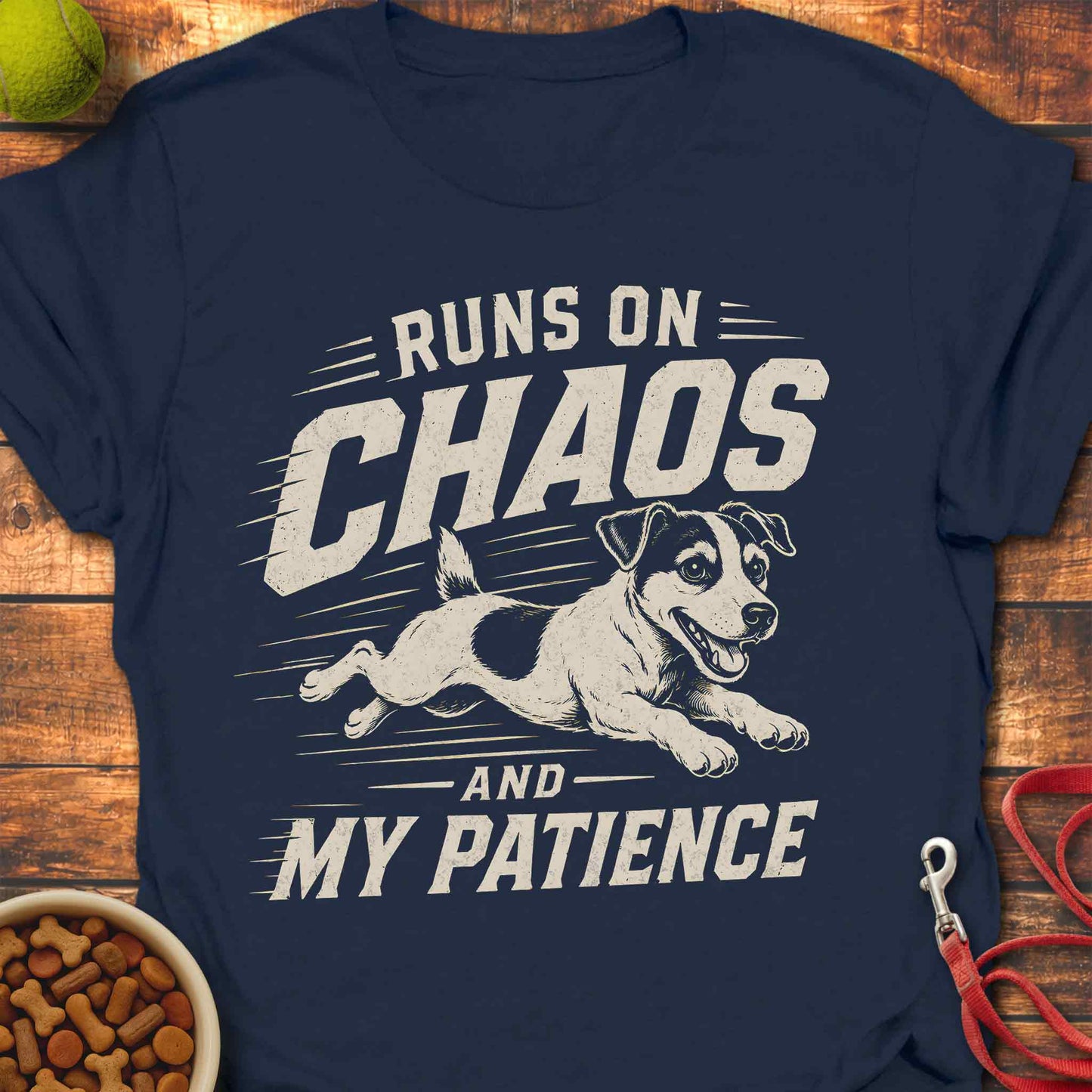 Jack Russell Runs On Chaos T-Shirt