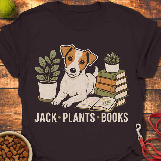 Jack, Plants, Books T-shirt