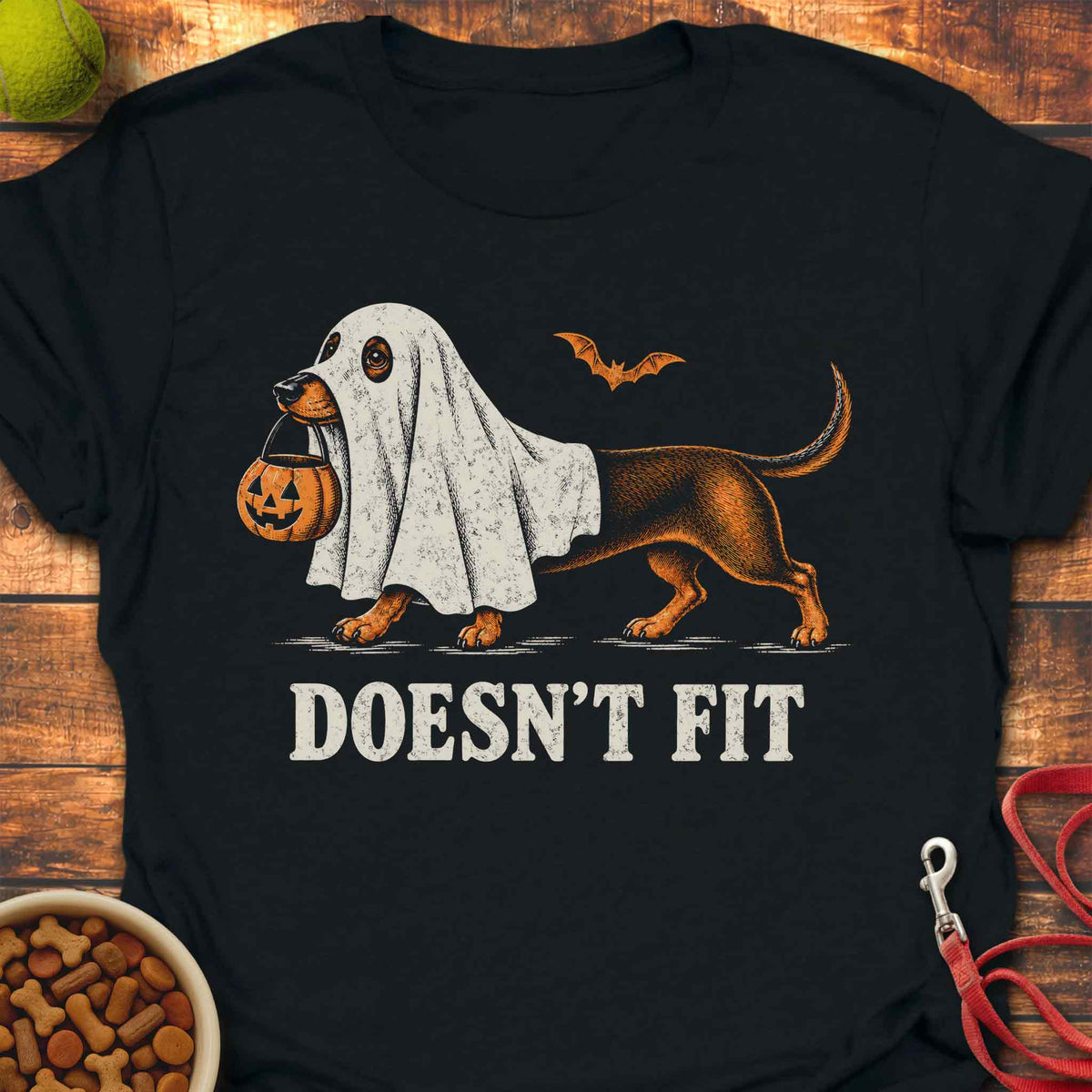 Ghost Sheet Halloween Dachshund T-Shirt