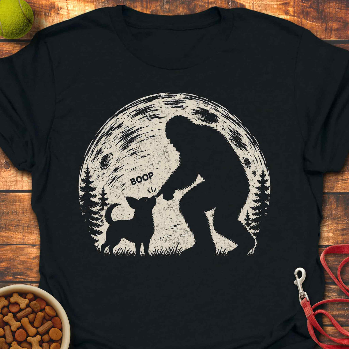 Bigfoot Boop Chihuahua T-Shirt