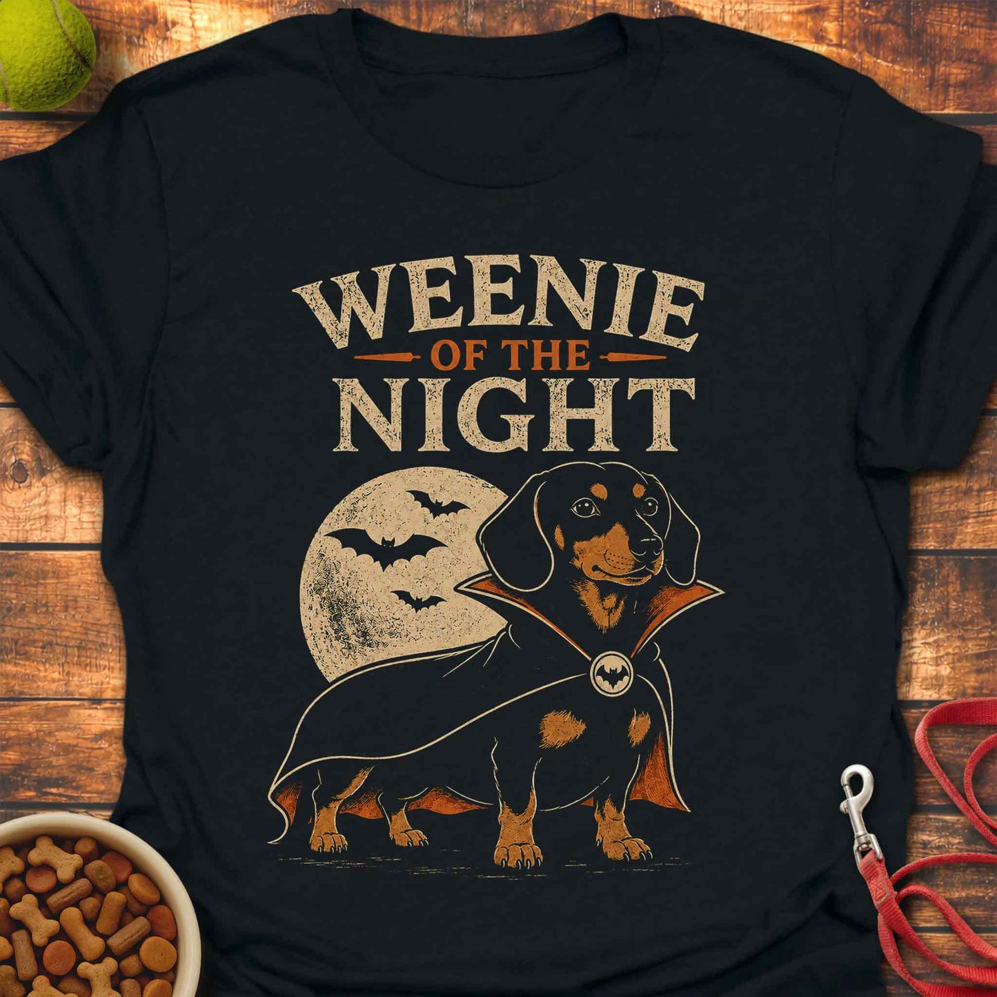 Vampire Dachshund Halloween Dog T-Shirt