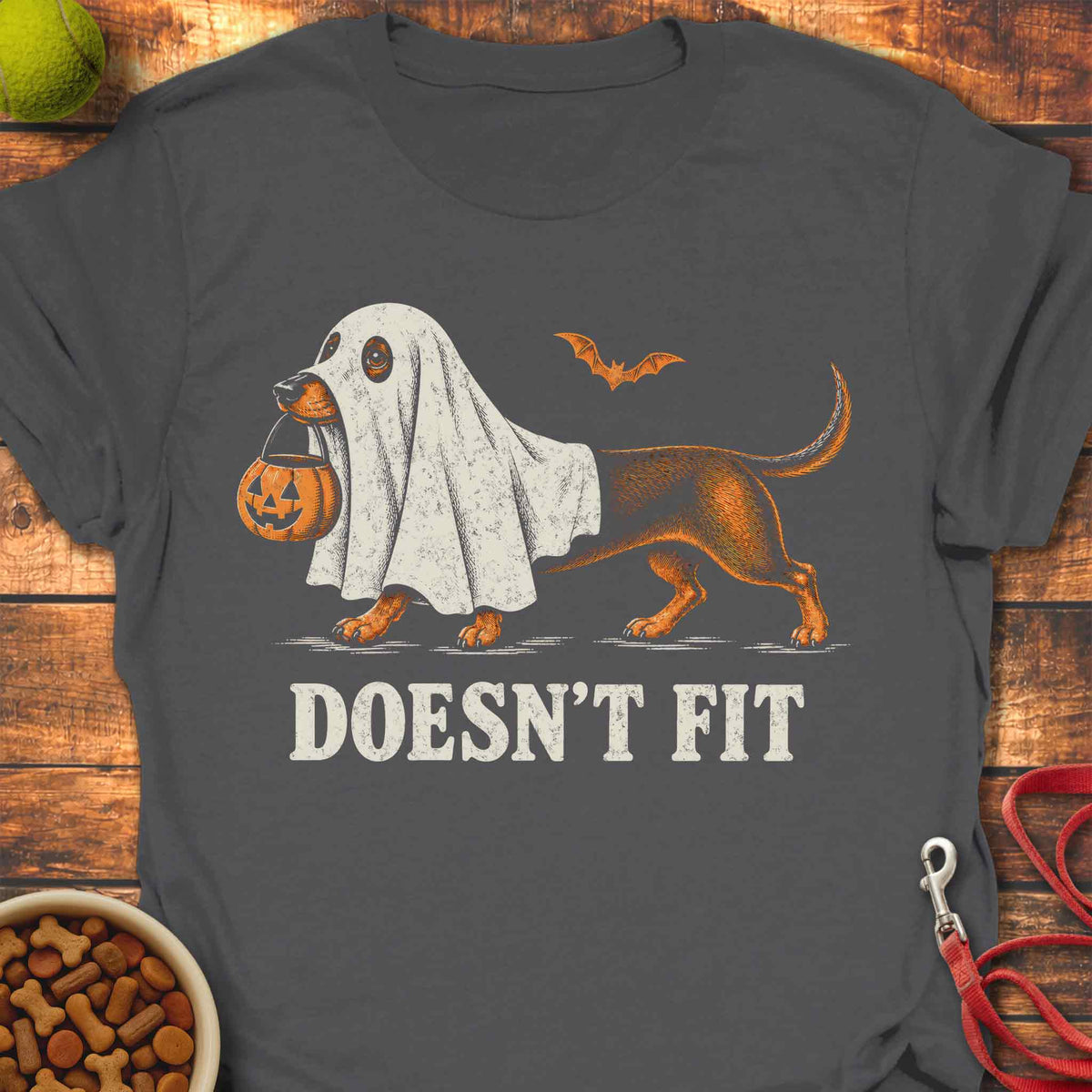 Ghost Sheet Halloween Dachshund T-Shirt