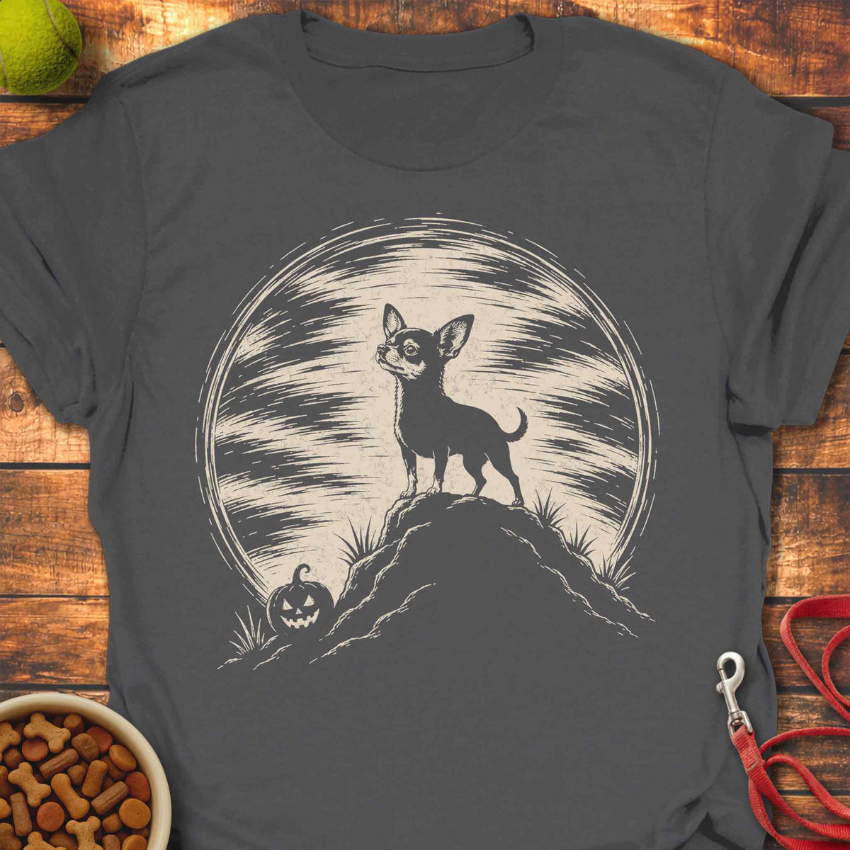 Moonlit Chihuahua Halloween T-Shirt