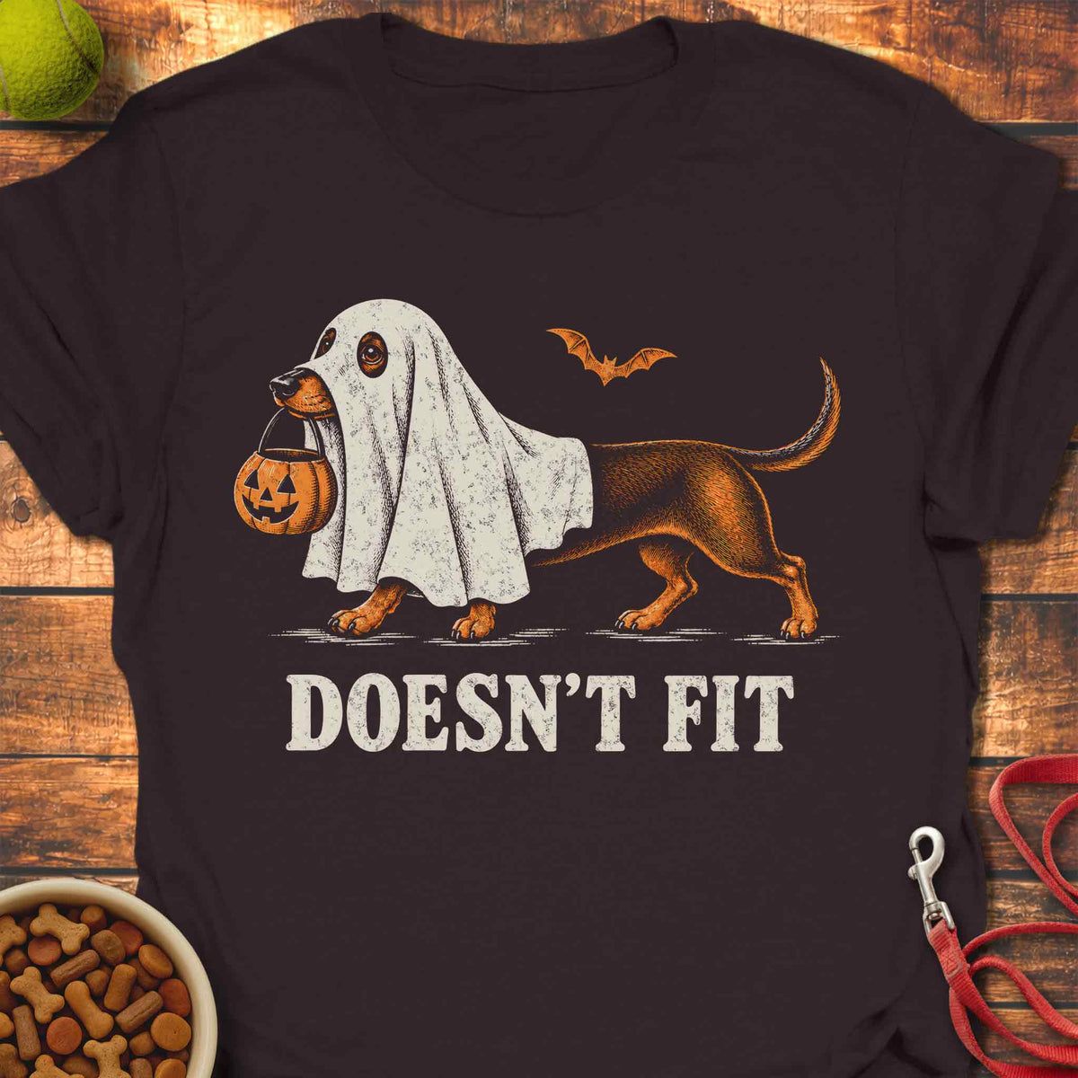 Ghost Sheet Halloween Dachshund T-Shirt