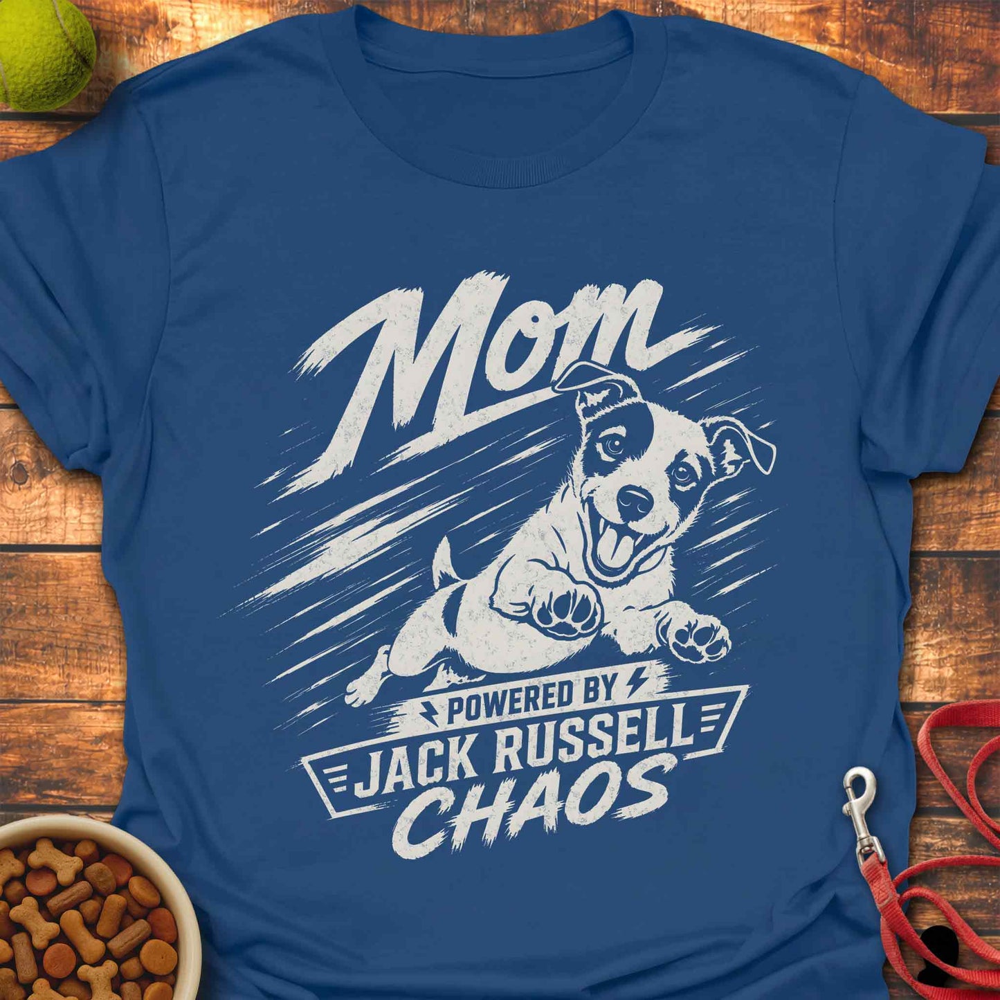 Mom Powered by Jack Russell Chaos T-shirt